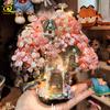 Non-Toxic Diy Discoloration Cherry Blossom Moc Flower Pink Tree House Building Blocks Classic Model Bricks Sets Kid Romantic Gift