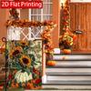 2D Flat - 2D Flat, Thanksgiving Welcome Autumn Sunflowers Maple Leaves Pumpkin Garden Flag_1-28X40 Inch Outdoor Garden Flag Double-Sided Home Decorati