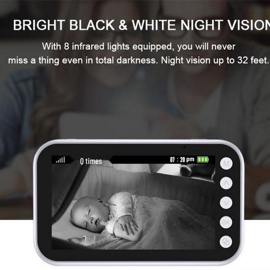 4.3-Inch HD Baby Monitor with Night Vision