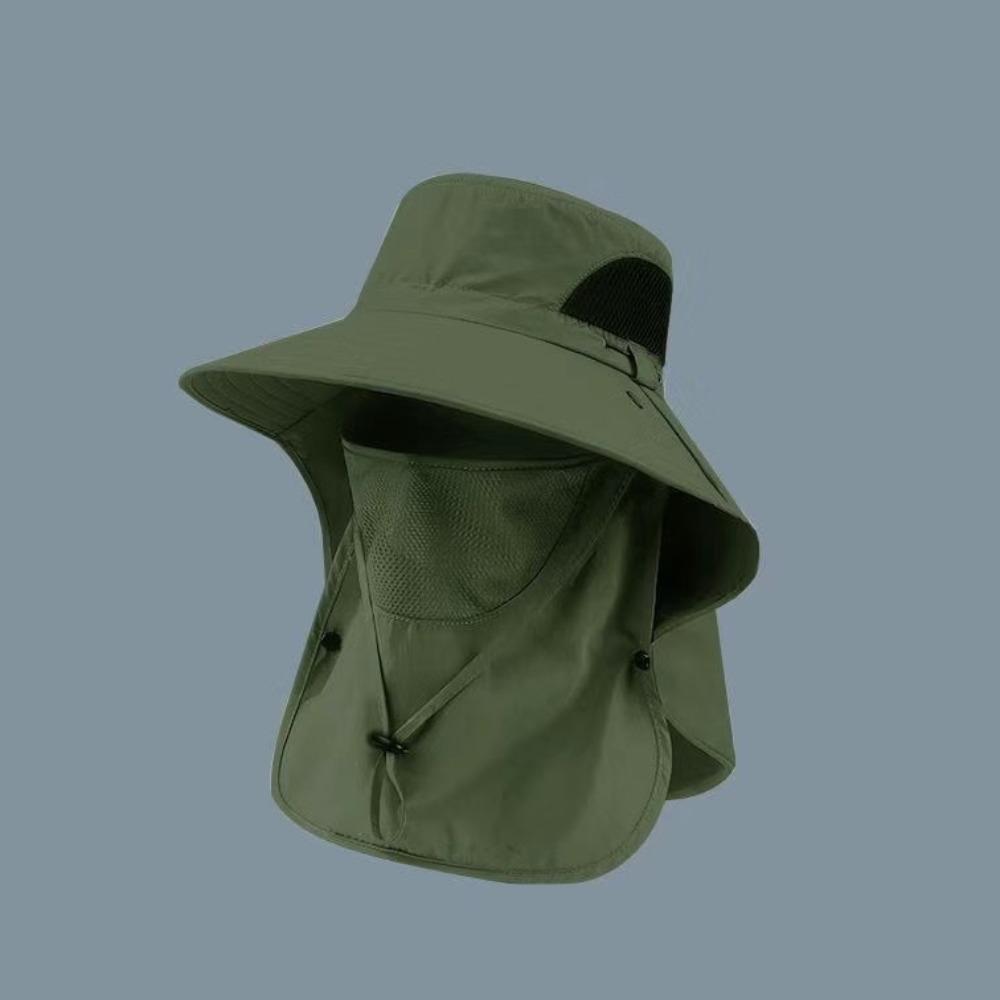 Caps Mask Set Bucket Hat Sunscreen Sun Hat Fishing Caps Fisherman Hat  Climbing