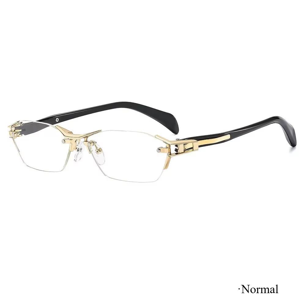 

Высококачественные Безрамные Очки для Чтения в Деловом Стиле Ретро Фотохромные Очки Мужские Модные Очки с Блокировкой Синего Света Модные для Женщин 2.0