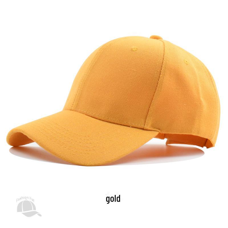 Korean Unisex Solid Color Embroidered Baseball Cap - Sun Protection