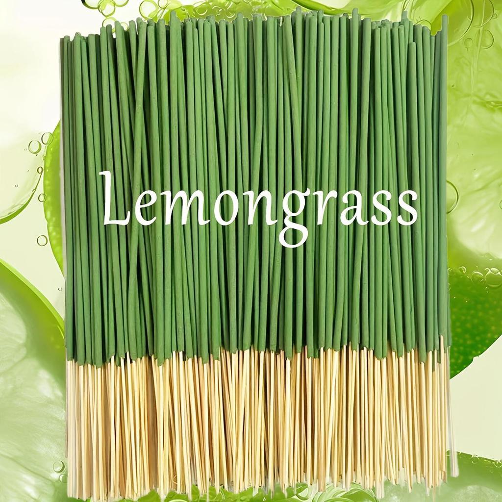 Lemongrass Citronella Bamboo Incense - 22cm Mosquito Repellent for Outdoor Camping