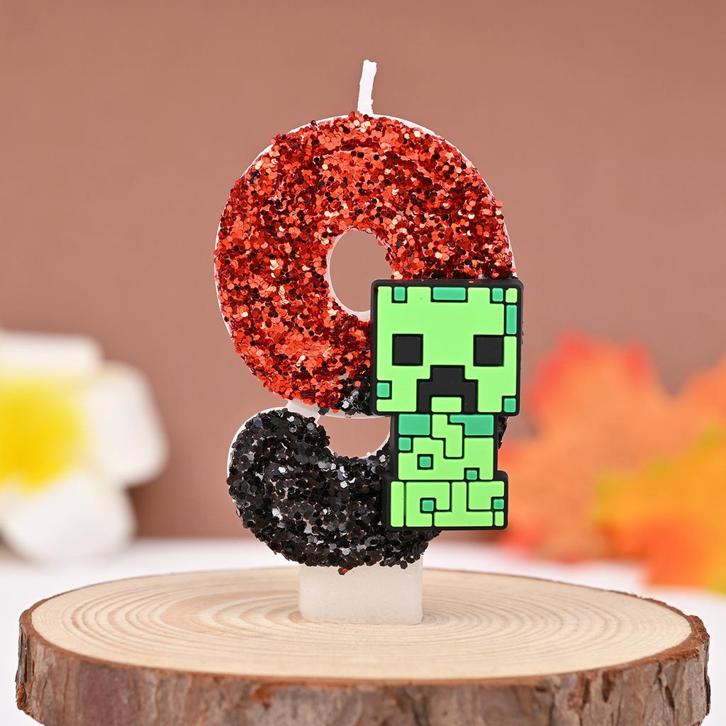 Number Birthday Candle 0-9 Glitter Cake Decoration Candle for Baking Party Supplies Kids Celebration Cake Topper Candle