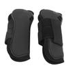 4pcs Horse Tendon Boots Protective Lightweight and Adjustable Boots for Horse JumpingBlack Set of 2 Front Leg Boots (M)