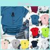 Camisetas de cuello redondo con estampado de abejas para mujer, confeccionadas con suave tejido de algodón para mayor comodidad