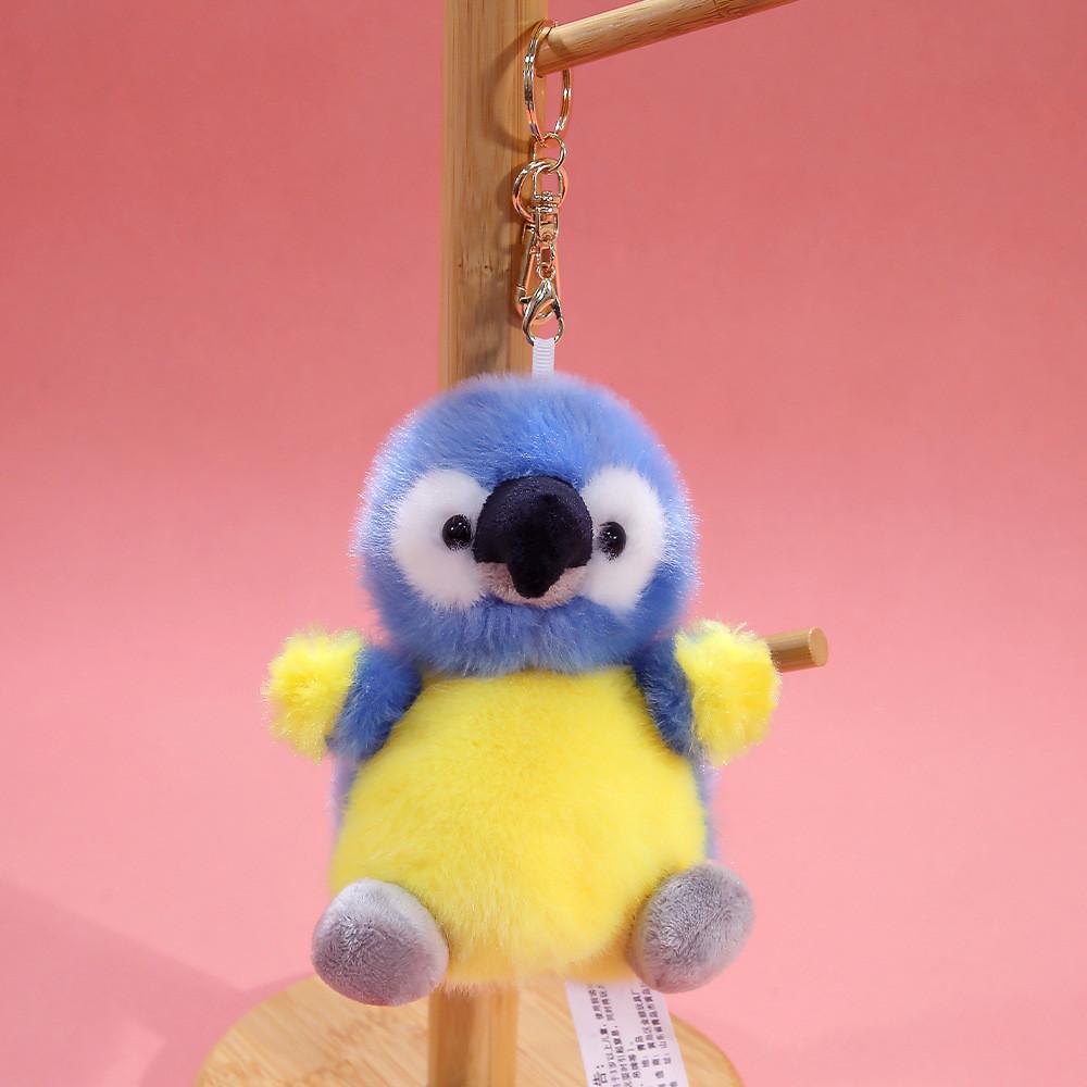 Plush Bear Keychain Animal Toy Soft Polyester Hanging Decor For Kids