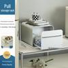 Kitchen Seasoning & Cup Storage Drawer - Dustproof Countertop Organizer for Bottles & Tea Cups