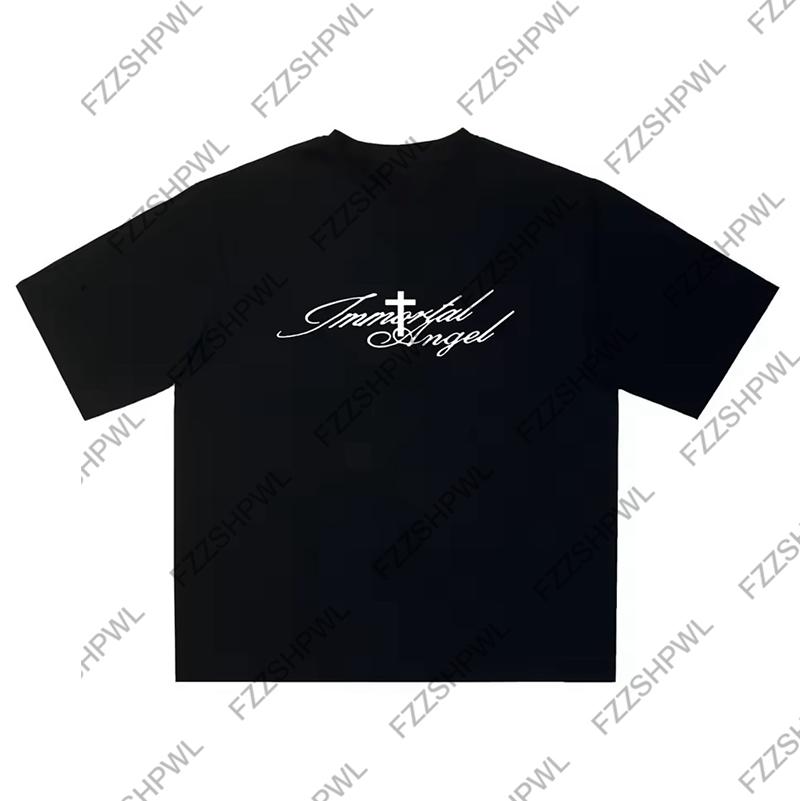 

High street Subculture Y2K Cotton Tshirt Harajuku Letter Print Rock Gothic Short Sleeve Tshirt Oversized Punk Top Hip Hop Tee S
