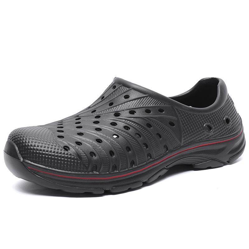 Large Size Bag Head Sandals Men's New Summer Light and Breathable Outdoor Casual Shoes Beach Shoes Hollow Hole Shoes Men