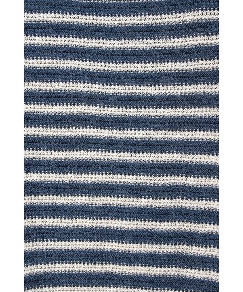 BRENTWOOD [Liberty] Washable Striped Polo Neck Sweater Brwam26512Bux