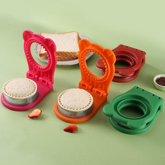 Sandwich Cutter And Sealer 2-in-1 Round Sandwich Maker for School Lunch Boxes And Bento Boxes Boys Girls
