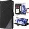 Case for Xiaomi 11T - 11T Pro with 2 Tempered Glasses - Full Shockproof PU Leather Cover Black