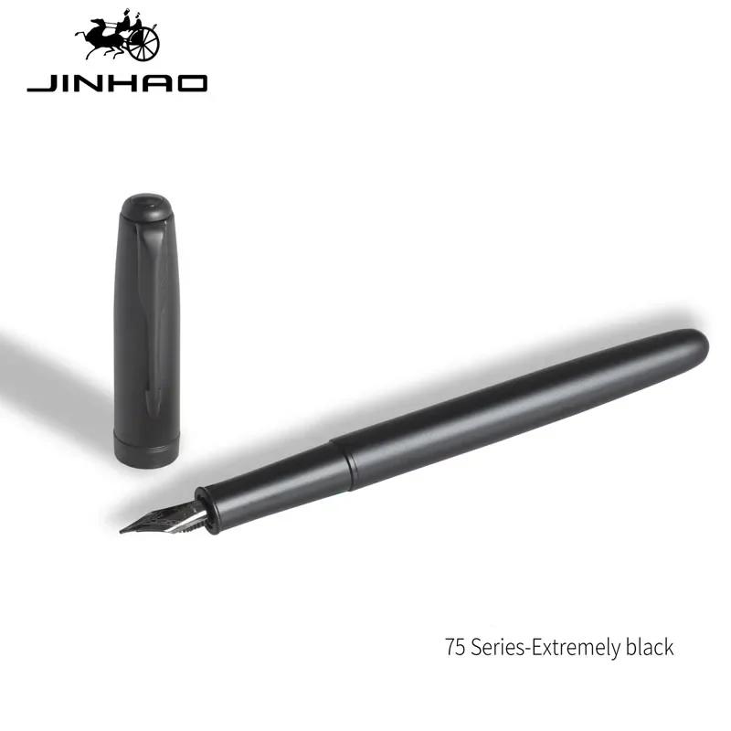 Luxury Quality Jinhao 75 Metal Black Red Fountain Pen Financial Office Student Supplies School Stationery Ink Pens