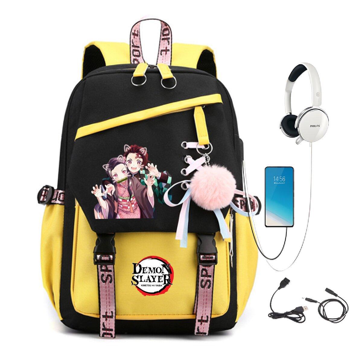 

Рюкзак для защиты периферического позвоночника истребителя призраков с USB, многофункциональный студенческий школьный рюкзак, анимационный мультяшный детский рюкзак no specification