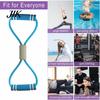 Resistance Band with Handle Figure 8 Fitness Portable Men Women Arm Foam Buckle Shoulder Stretch Strength Training Exercise Elastic Strap Tension Rope