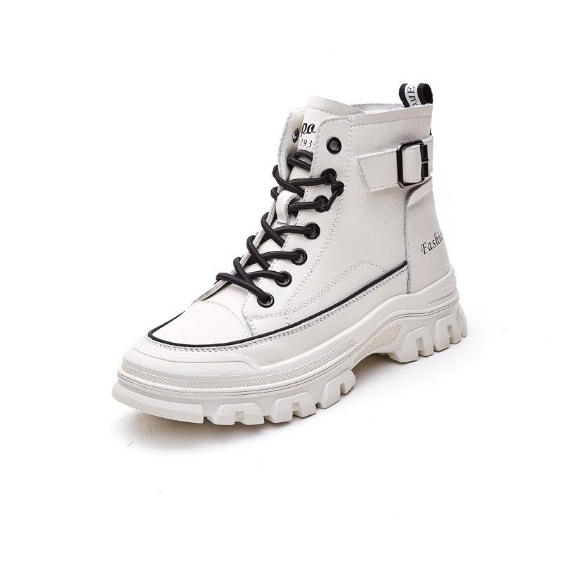 Casual high-top little white shoes women's autumn and winter new women's shoes platform Martin short boots women's trend versatile