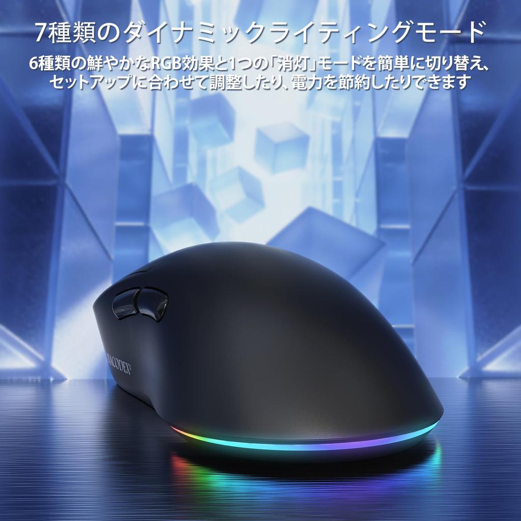 Gaming Wireless Max 12800 1000Hz Polling EIST S203 Optical 300W Durable Asymmetrical 30 Hours Battery LED Ideal for FPS and Black A.JAZZ Mouse,