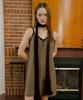 Retera Velvet Ribbon Checked Dress_Brown Check