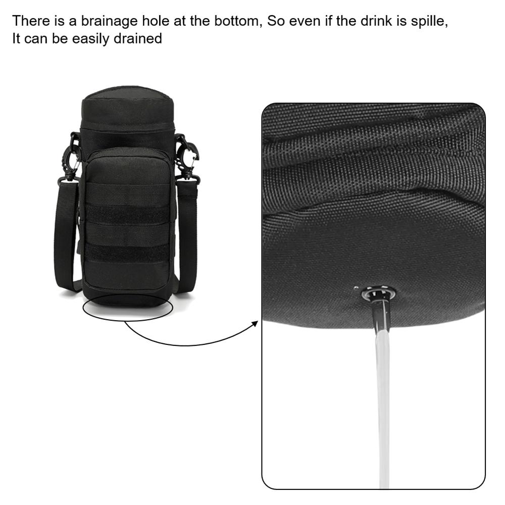Motorcycle Bottle Holder Motor Insulated Kettle Bag Quick Release Water Cup Holder With MOLLE System On Motorbike Bag