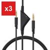 Replacement Earphone Cable by Kwmobile for Logitech Astro A50/A40TR/A40/A30/A10, 200cm with Volume Control, 3.5mm Jack, Black
