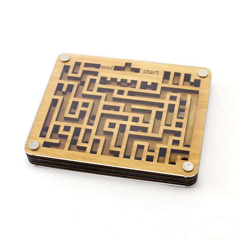 Wooden Labyrinth Games Double Sided Maze for Kids Teens Difficult Brain Teaser Puzzles IQ Test Mind Challenge Educational Toys