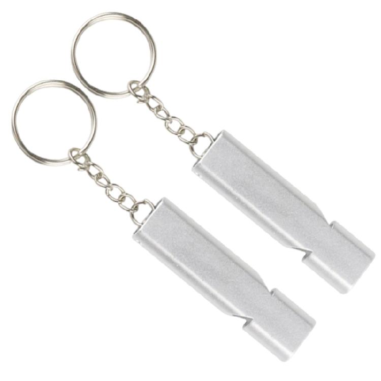 Double Tube Survival Equipment Aluminum Alloy Whistle for Survival Lifesaving