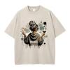 Oversize Cotton T Shirt Unisex Vintage Cheers Washed T-Shirt Graphic Tee Casual Streetwear Harajuku Top
