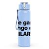 1PC Spanish Retirement Wish Quote Text 750ml Color Plastic Sports Water Bottle Leakproof Flip Straw Lid Suitable for Sports Office Home Use