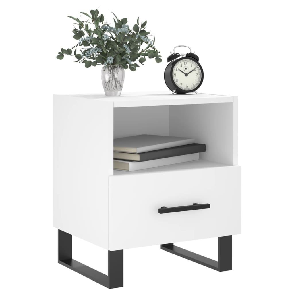 Nightstands 2 pcs White 40 x 35 x 47.5 cm Particleboard