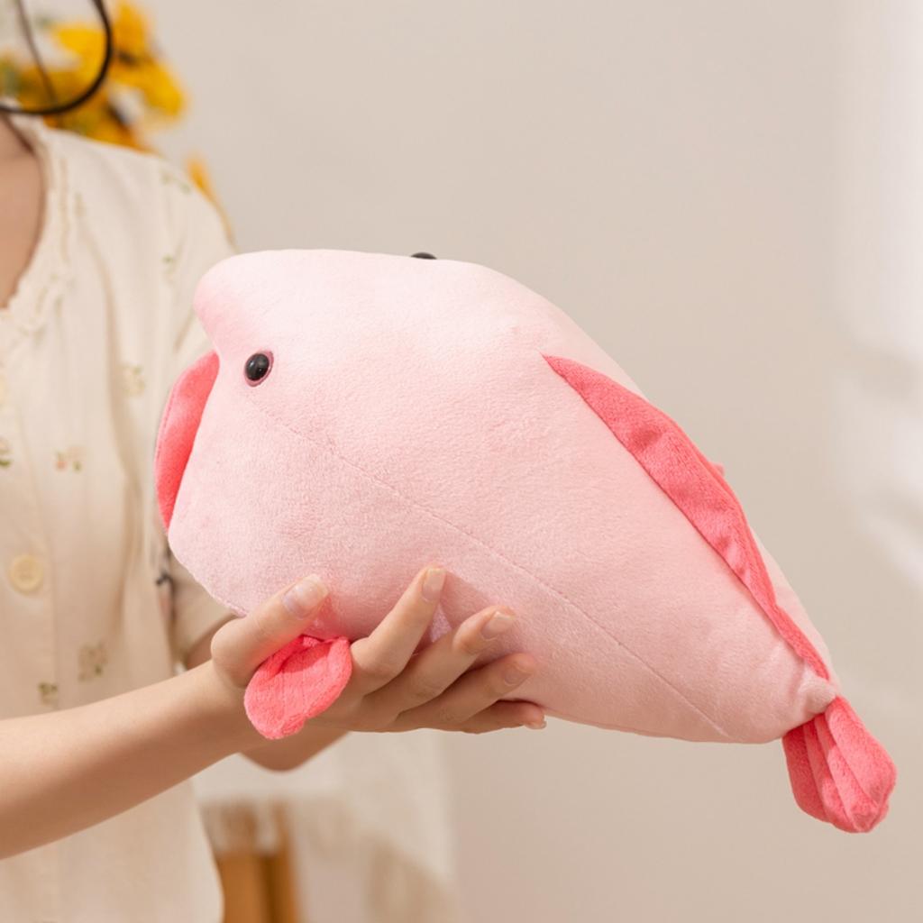 Ugly-Cute Blobfish Plush Toy Soft Stuffed Animal Pink Blobfish Plushie Funny Collectible Birthday Xmas Gift for Kids Home Decor