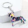 Creative Dinosaur Unicorn Skeleton Keychain Animal Bones Keyring For Women Men Bag Charm Car Key Ring Child Halloween Toy Gifts