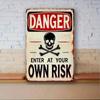 Vintage Metal Tin Sign Skull Poster for Bar Home Wall Decor