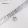 Silver Star Origami Paper Strips with Rhinestones Glitter - Pastel Colors for Lucky Five-Pointed Stars.