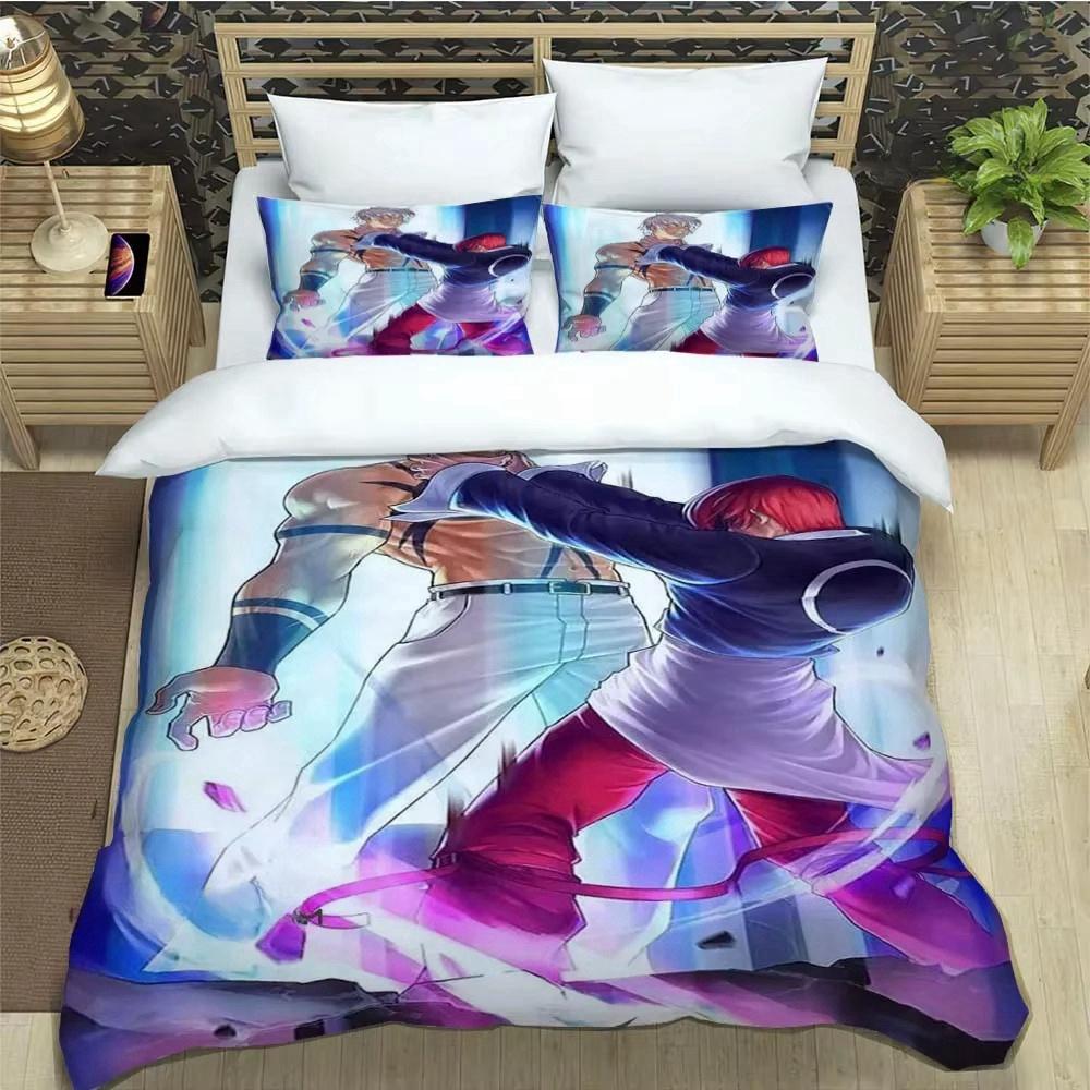 KOF Game Cartoons 3D Printed Bedding Sets Exquisite Bed Supplies Set Duvet Cover Comforter Set Bedding Set Luxury Birthday Gift