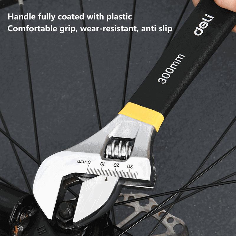 6/8/10/12 tommer Universell Sklisikker Gummihåndtak Justerbar Skiftenøkkel For Bilreparasjon, Rørleggerarbeid og Industrielt Vedlikehold