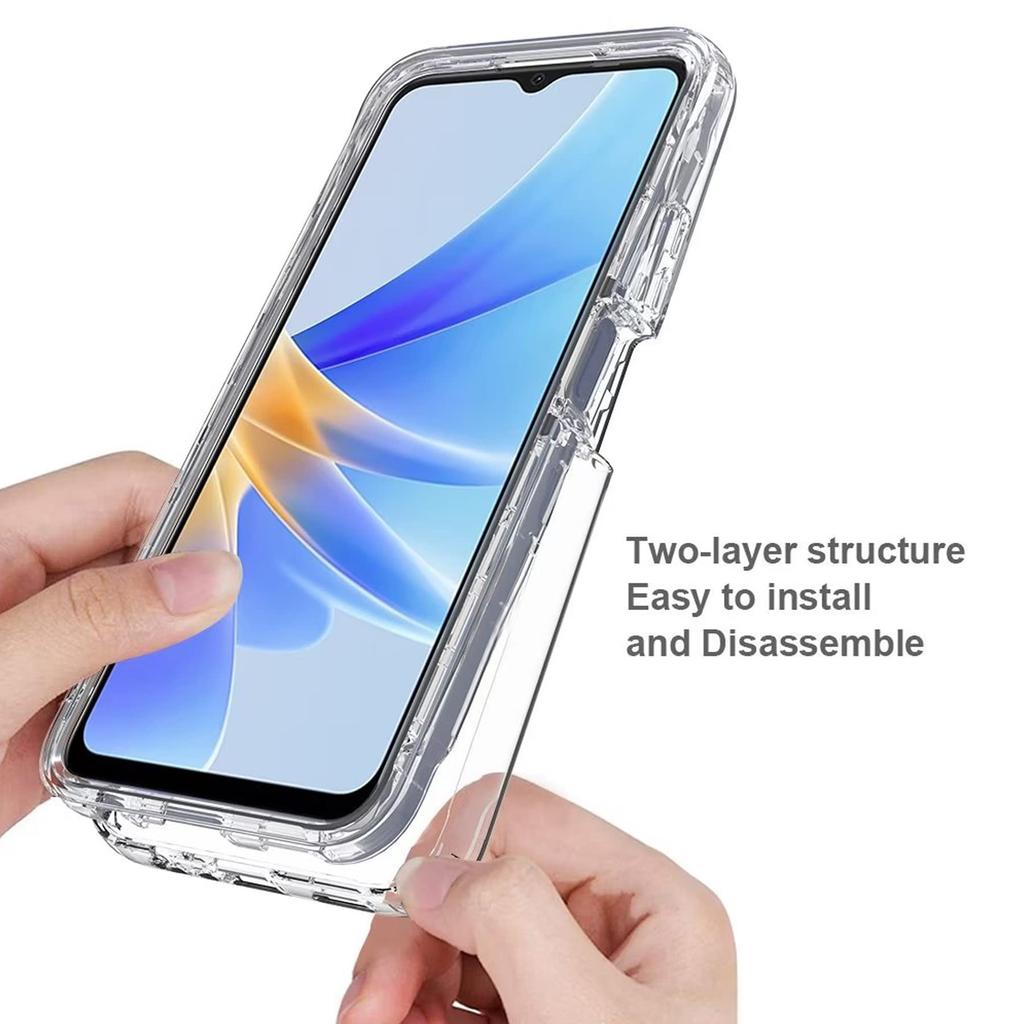 Case For OPPO A18 A38 A17 A53S A98 A78 A58 A54 A74 5G A93 A16 A16S A60 A5 A5X Built In Screen Protector 360 Full Body Shockproof