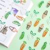 4PCS/lot Lovely Paperclips Binder Clips Carrot Ice Cream Pea Turnip Shape Bookmark Ticket Holder Paper Clip School Stationery