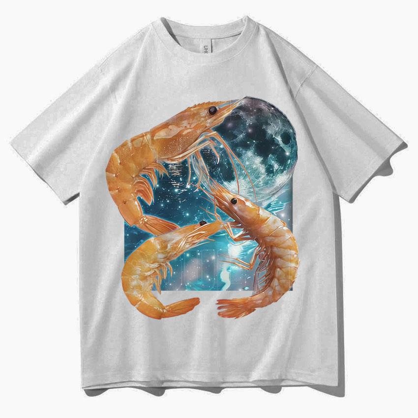 Funny Shrimp Meme T Shirt Unisex Women Aesthetic Harajuku High Quality Graphic TShirt Unisex Streetwear Oversized Cotton Tee Shirt