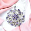 Natural Amethyst Pendant, 925 Silver Jewelry, Anniversary Gift