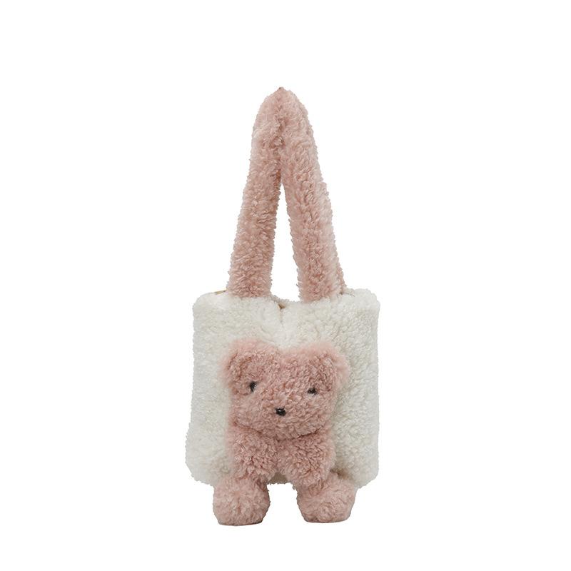 Large-capacity Bucket Bag, Cute Cartoon Bear Armpit Bag, Commuting Single-shoulder Bag