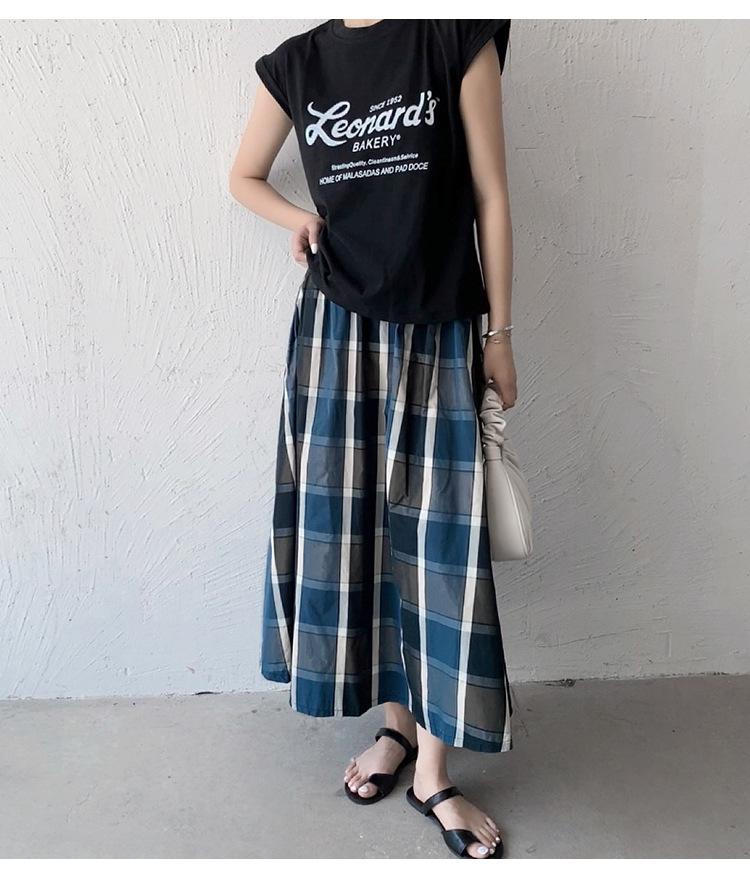 

7-цветная новая весенняя клетчатая юбка 2025 года, универсальная модная юбка-крылышко А-образного силуэта XL