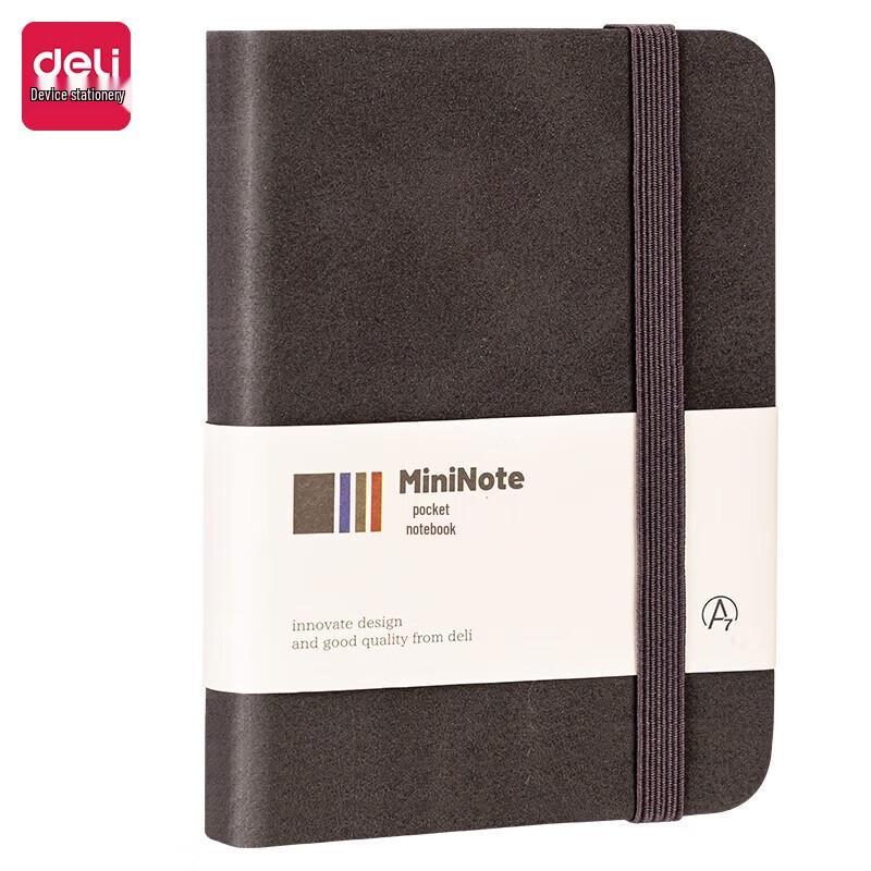 Deli A7 Mini Leather Pocket Notebook