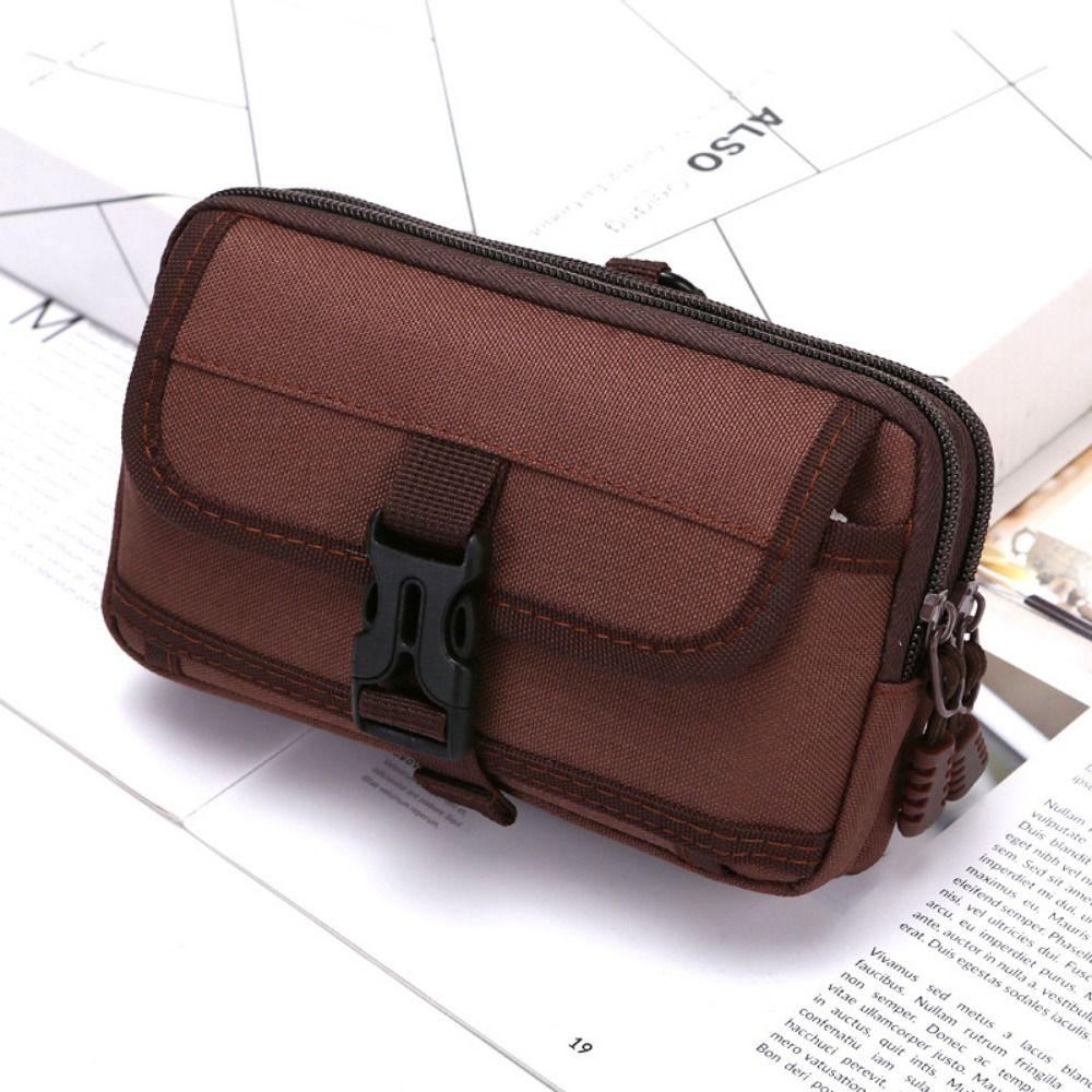 Horizontal/Vertical Style Belt Waist Bag Double Layer Phone Purse Mobile Phone Bags  Outdoor