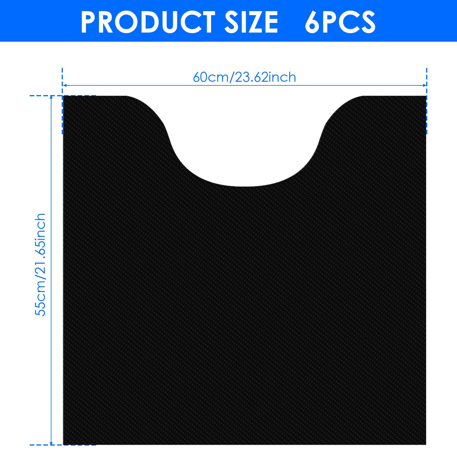 6Pcs Washroom Toilet Foot Mat U-shaped Floor Mats Reusable Non Slip Toilet Mat Toilet Bathroom Potty Carpet Home Decoration