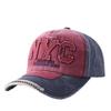 European and American new men's and women's outdoor curved brim baseball cap retro letter NYC sticker personalized cap
