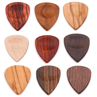Wooden Acoustic Guitar Plectrums Thickness 0.58 To 1.5 Mm Red Sandalwood Rosewood Wood Colors Guitar Accessories