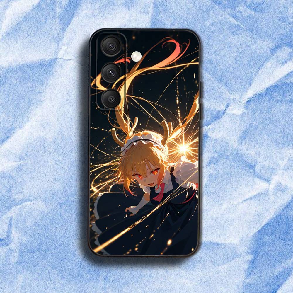 Miss Kobayashi D-Dragon Maid Phone Case For Samsung S 25,24,23,22,30,21,10,9,Ultra,Plus,Lite,FE,4,5G Black Soft Case