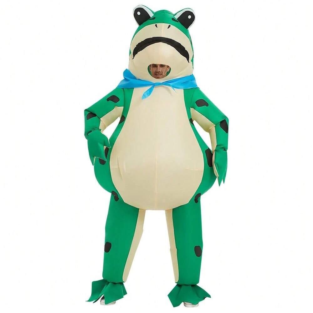 Inflatable Frog Costume Adult, Full Body Frog Costume, Fancy Funny Frog Costumes Christmas Halloween Blow Up Costumes