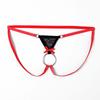 Men Sissy Lingerie Crotchless Metal O-Ring Thong Low Rise Exotic Bikini Penis Hole G-String Exposed Cock Crossdresser Underwear